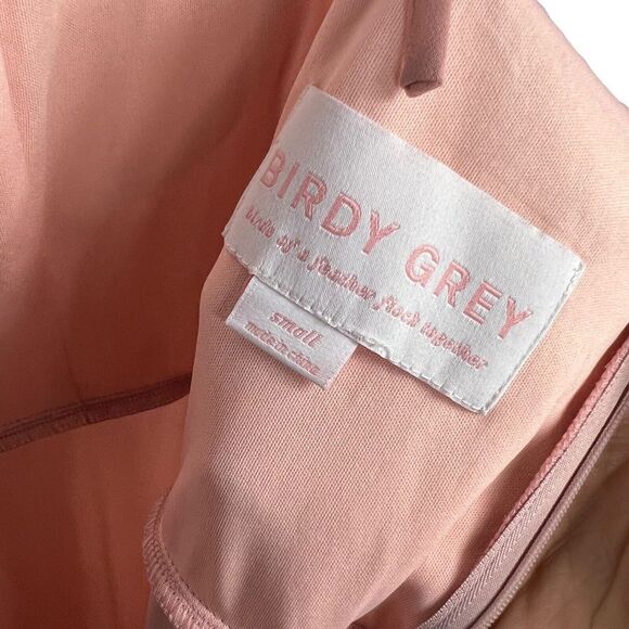 Birdy Grey Gwennie Small Chiffon Pink Rose Quartz Formal Bridesmaid Maxi Dress - Picture 12 of 14